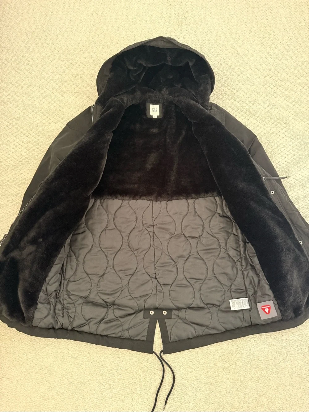 GAP Black Long Hooded Winter Parka